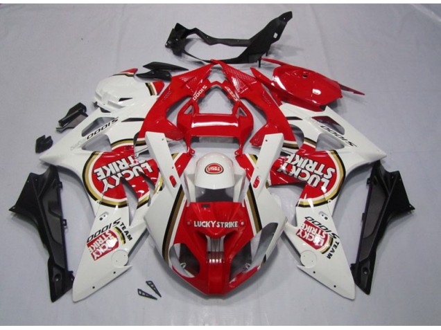 Red White Lucky Strike 2009-2014 BMW S1000RR Motorcycle Fairings Red White Lucky Strike 2009-2014 BMW S1000RR Motorcycle Fairings