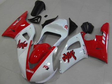 Red White Race 2000-2001 Yamaha YZF R1 Motorcycle Fairings