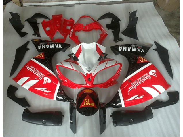 Red White and Black Graphic 2009-2011 Yamaha YZF R1 Motorcycle Fairings Red White and Black Graphic 2009-2011 Yamaha YZF R1 Motorcycle Fairings