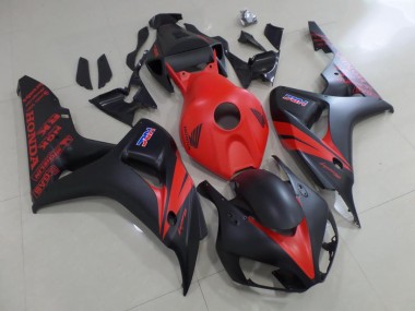 Red and Matte Black 2006-2007 Honda CBR1000RR Motorcycle Fairings