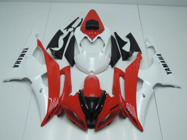 Red and Pearl White 2008-2016 Yamaha YZF R6 Motorcycle Fairings Red and Pearl White 2008-2016 Yamaha YZF R6 Motorcycle Fairings