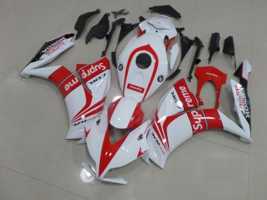 Red and White Supreme 2012-2016 Honda CBR1000RR Motorcycle Fairings