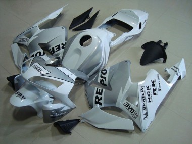 Repsol White Silver 2003-2004 Honda CBR600RR Motorcycle Fairings