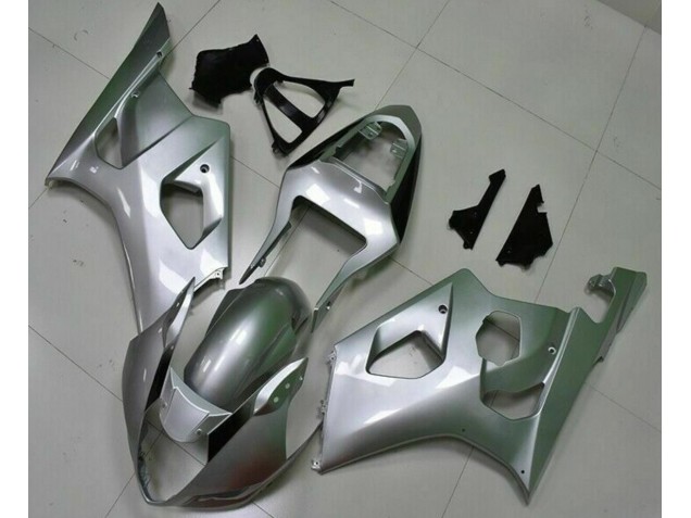 Silver 2003-2004 Suzuki GSXR 1000 Motorcycle Fairing Kits Silver 2003-2004 Suzuki GSXR 1000 Motorcycle Fairing Kits