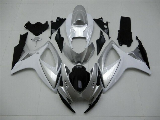 Silver 2006-2007 Suzuki GSXR 600/750 Motorcycle Fairing Silver 2006-2007 Suzuki GSXR 600/750 Motorcycle Fairing