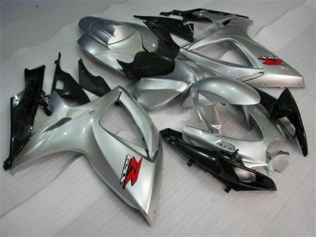 Silver 2006-2007 Suzuki GSXR 600/750 Motorcycle Fairings Silver 2006-2007 Suzuki GSXR 600/750 Motorcycle Fairings