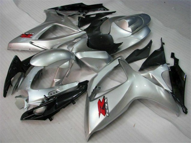 Silver 2006-2007 Suzuki GSXR 600/750 Motorcycle Fairings Silver 2006-2007 Suzuki GSXR 600/750 Motorcycle Fairings