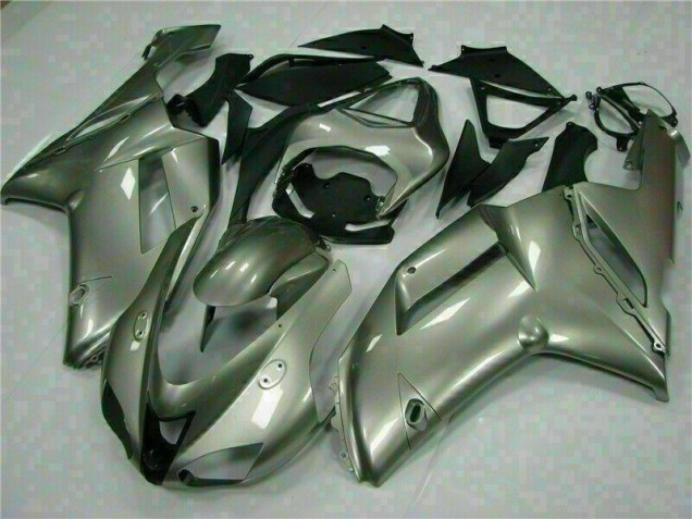 Silver 2007-2008 Kawasaki ZX6R Motorcycle Fairings Silver 2007-2008 Kawasaki ZX6R Motorcycle Fairings