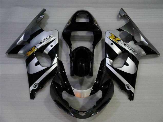 Silver Black 2000-2002 Suzuki GSXR 1000 Motorcycle Fairings Silver Black 2000-2002 Suzuki GSXR 1000 Motorcycle Fairings