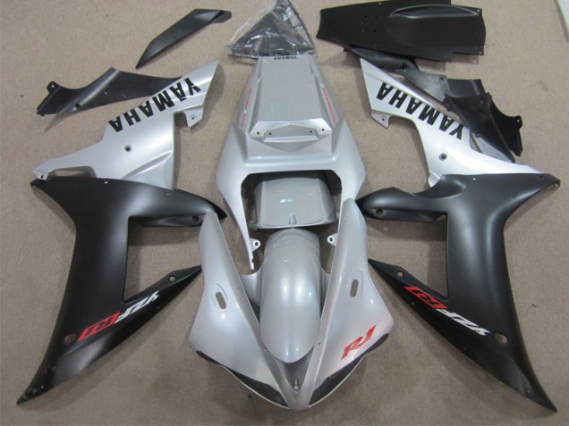 Silver Black 2002-2003 Yamaha YZF R1 Motorcycle Bodywork Silver Black 2002-2003 Yamaha YZF R1 Motorcycle Bodywork