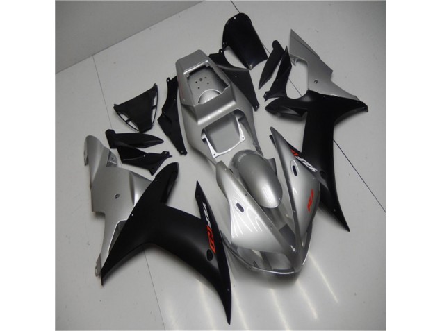 Silver Black 2002-2003 Yamaha YZF R1 Motorcycle Fairings Silver Black 2002-2003 Yamaha YZF R1 Motorcycle Fairings