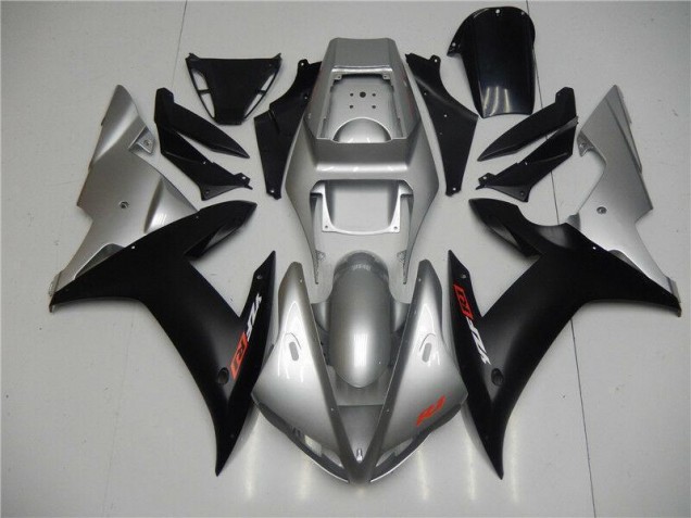 Silver Black 2002-2003 Yamaha YZF R1 Motorcycle Fairings Silver Black 2002-2003 Yamaha YZF R1 Motorcycle Fairings