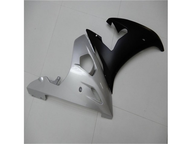 Silver Black 2003-2005 Yamaha YZF R6 Motorcycle Fairings Silver Black 2003-2005 Yamaha YZF R6 Motorcycle Fairings