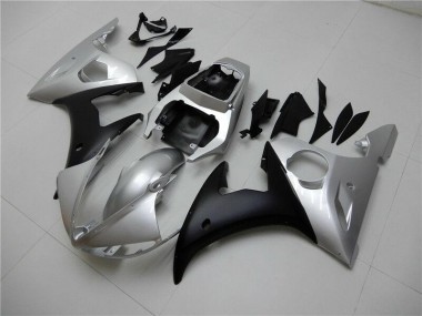 Silver Black 2003-2005 Yamaha YZF R6 Motorcycle Fairings