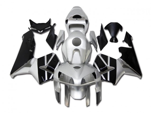 Silver Black 2005-2006 Honda CBR600RR Motorcycle Fairings Silver Black 2005-2006 Honda CBR600RR Motorcycle Fairings