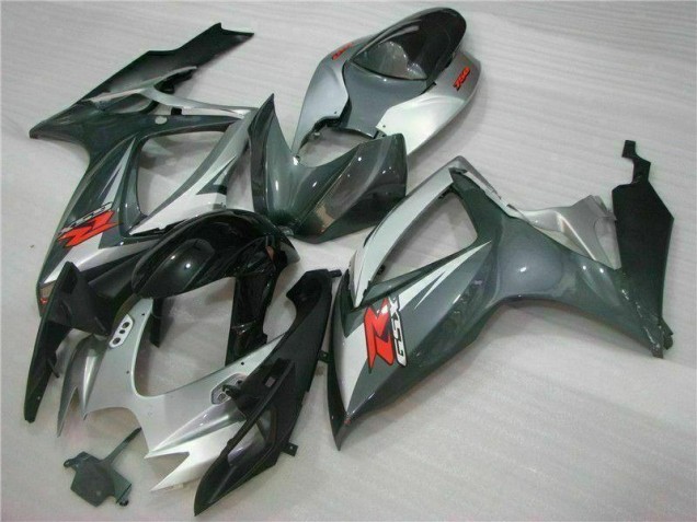 Silver Black 2006-2007 Suzuki GSXR 600/750 Motorcycle Fairings Silver Black 2006-2007 Suzuki GSXR 600/750 Motorcycle Fairings