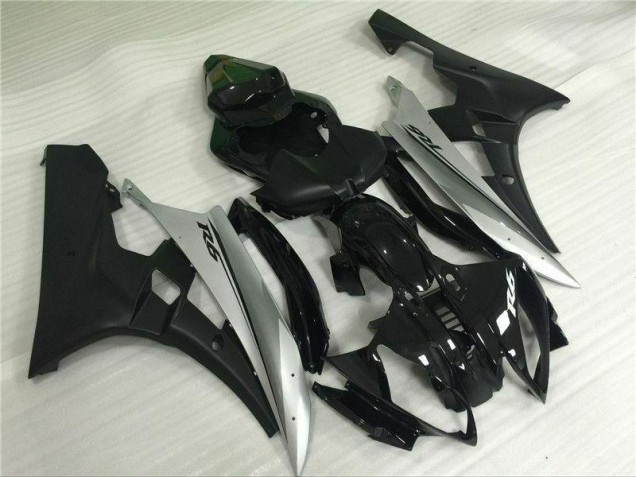 Silver Black 2006-2007 Yamaha YZF R6 Motorcycle Fairings Silver Black 2006-2007 Yamaha YZF R6 Motorcycle Fairings