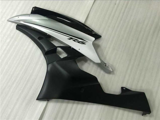 Silver Black 2006-2007 Yamaha YZF R6 Motorcycle Fairings Silver Black 2006-2007 Yamaha YZF R6 Motorcycle Fairings