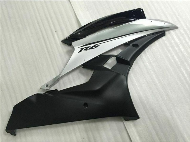 Silver Black 2006-2007 Yamaha YZF R6 Motorcycle Fairings Silver Black 2006-2007 Yamaha YZF R6 Motorcycle Fairings