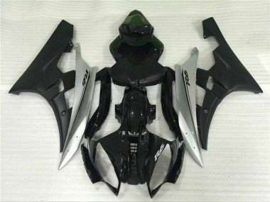 Silver Black 2006-2007 Yamaha YZF R6 Motorcycle Fairings