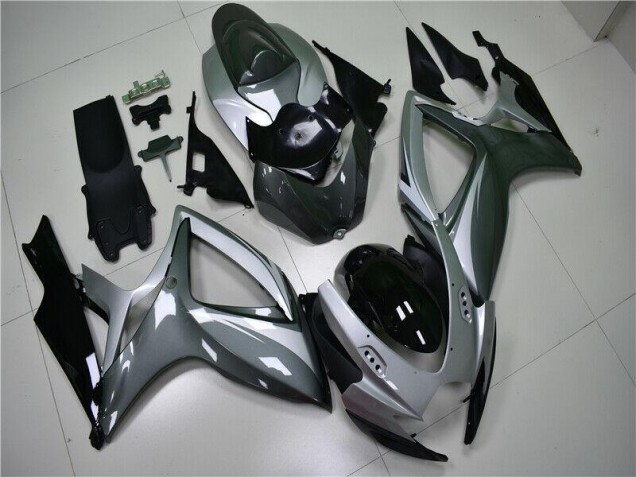 Silver Grey 2006-2007 Suzuki GSXR 600/750 Motorcycle Fairing Silver Grey 2006-2007 Suzuki GSXR 600/750 Motorcycle Fairing