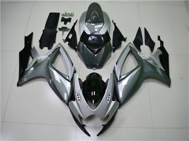 Silver Grey 2006-2007 Suzuki GSXR 600/750 Motorcycle Fairing Silver Grey 2006-2007 Suzuki GSXR 600/750 Motorcycle Fairing