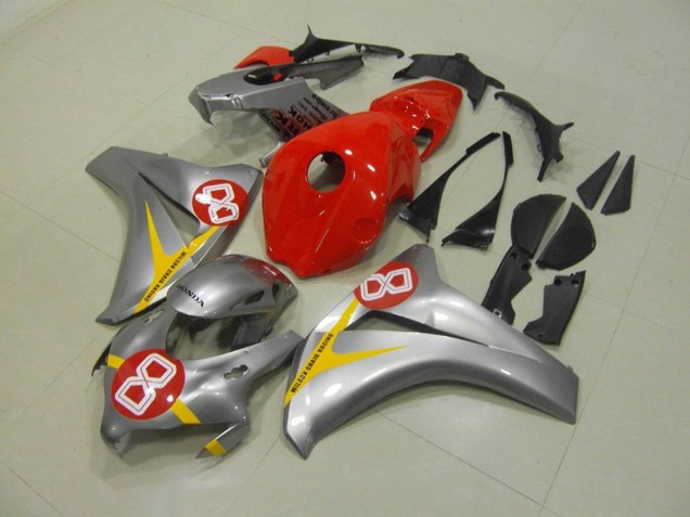 Silver Red 8 2008-2011 Honda CBR1000RR Motorcycle Fairings Silver Red 8 2008-2011 Honda CBR1000RR Motorcycle Fairings