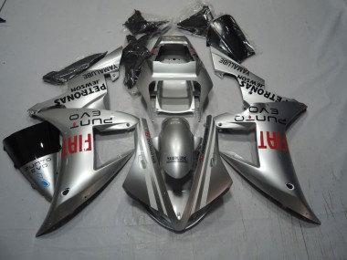 Silver Red Fiat 2004-2005 Honda CBR1000RR Motorcycle Fairings