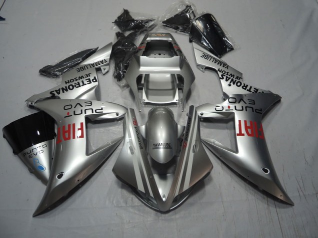 Silver Red Fiat 2004-2005 Honda CBR1000RR Motorcycle Fairings Silver Red Fiat 2004-2005 Honda CBR1000RR Motorcycle Fairings