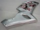 Silver Red Flames 2005-2006 Kawasaki ZX6R Motorcycle Fairings Silver Red Flames 2005-2006 Kawasaki ZX6R Motorcycle Fairings