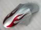 Silver Red Flames 2005-2006 Kawasaki ZX6R Motorcycle Fairings Silver Red Flames 2005-2006 Kawasaki ZX6R Motorcycle Fairings