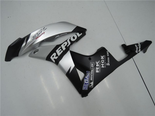 Silver Repsol Black 2007-2008 Honda CBR600RR Motorcycle Fairings