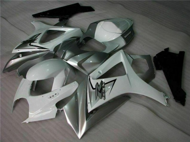 Silver White 2007-2008 Suzuki GSXR 1000 Motorcycle Fairings
