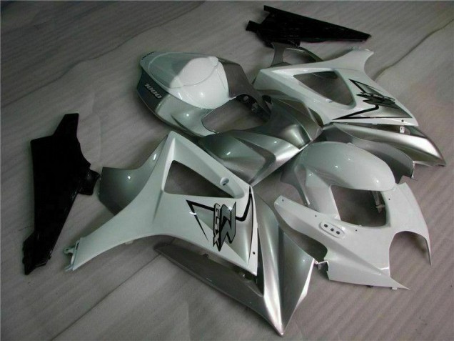 Silver White 2007-2008 Suzuki GSXR 1000 Motorcycle Fairings