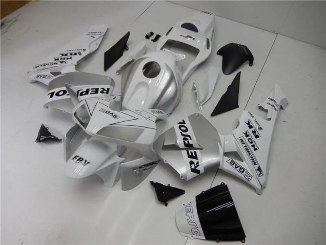 Silver White Black Repsol 2003-2004 Honda CBR600RR Motorcycle Fairings Silver White Black Repsol 2003-2004 Honda CBR600RR Motorcycle Fairings
