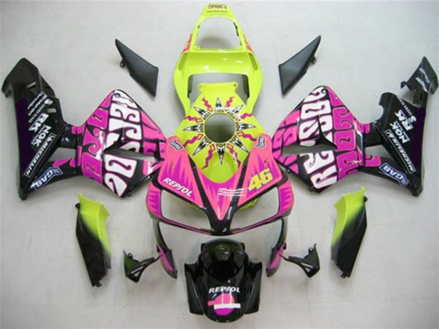 Valentino Rossi 2003-2004 Honda CBR600RR Motorcycle Fairings Valentino Rossi 2003-2004 Honda CBR600RR Motorcycle Fairings