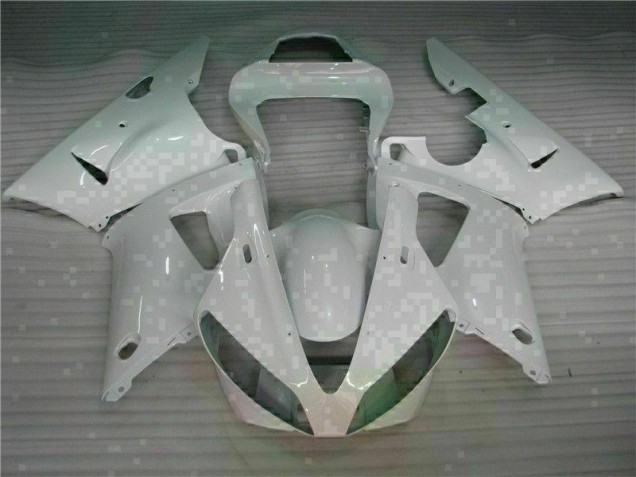 White 2000-2001 Yamaha YZF R1 Full Motorcycle Fairing Kits White 2000-2001 Yamaha YZF R1 Full Motorcycle Fairing Kits
