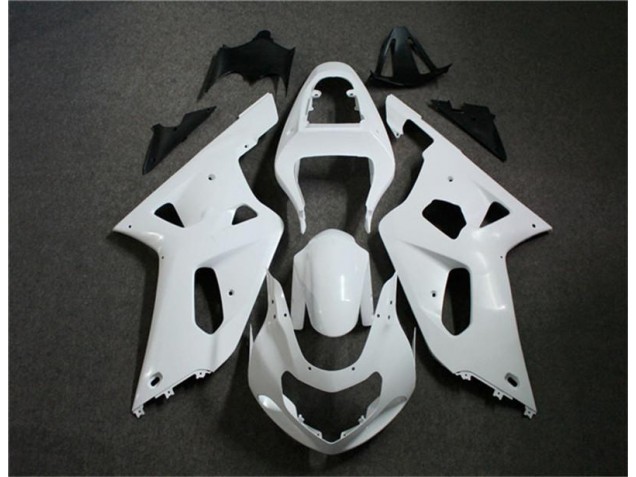 White 2001-2003 Suzuki GSXR 600/750 Motorcycle Fairings White 2001-2003 Suzuki GSXR 600/750 Motorcycle Fairings