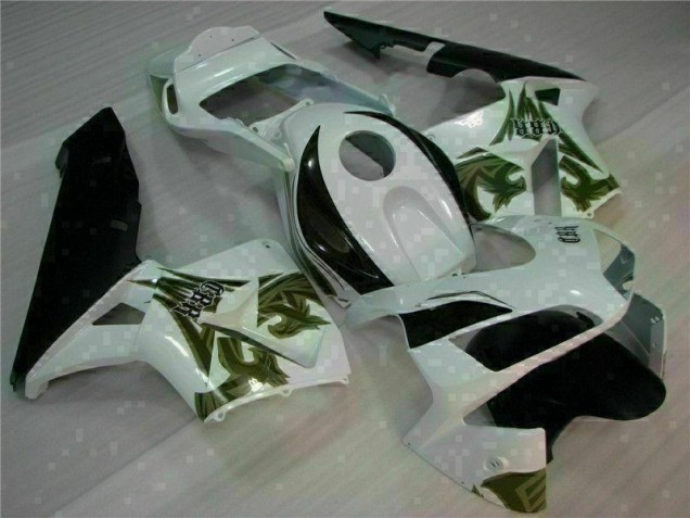 White 2003-2004 Honda CBR600RR Full ABS Motorcycle Fairing White 2003-2004 Honda CBR600RR Full ABS Motorcycle Fairing