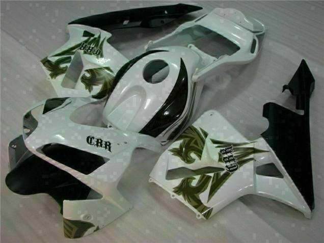 White 2003-2004 Honda CBR600RR Full ABS Motorcycle Fairing White 2003-2004 Honda CBR600RR Full ABS Motorcycle Fairing