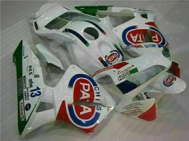 White 2003-2004 Honda CBR600RR Motorcycle Fairing White 2003-2004 Honda CBR600RR Motorcycle Fairing