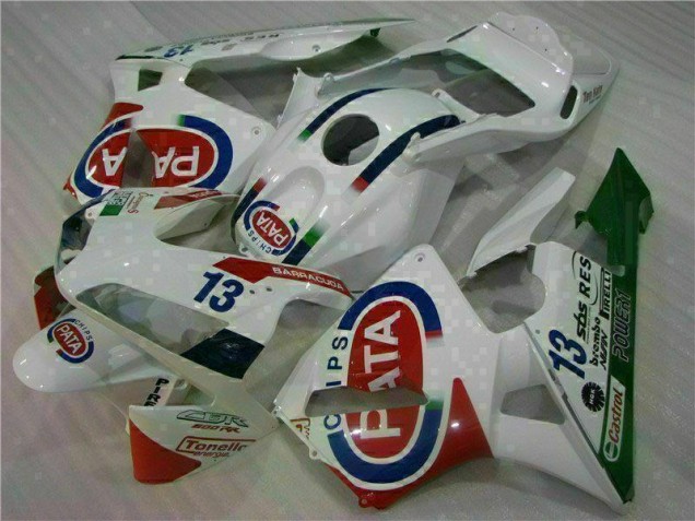 White 2003-2004 Honda CBR600RR Motorcycle Fairing White 2003-2004 Honda CBR600RR Motorcycle Fairing