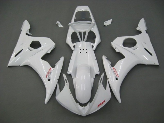 White 2003-2005 Yamaha YZF R6 Motorcycle Fairings White 2003-2005 Yamaha YZF R6 Motorcycle Fairings