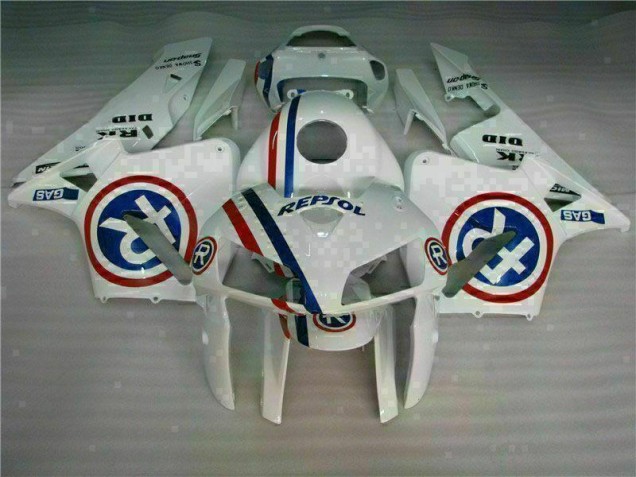 White 2005-2006 Honda CBR600RR Motorcycle Fairing Kits & Plastic White 2005-2006 Honda CBR600RR Motorcycle Fairing Kits & Plastic