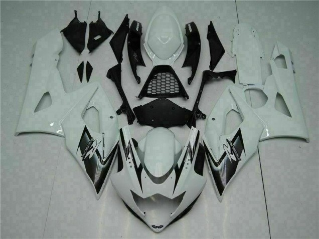 White 2005-2006 Suzuki GSXR 1000 Motorcycle Fairing White 2005-2006 Suzuki GSXR 1000 Motorcycle Fairing