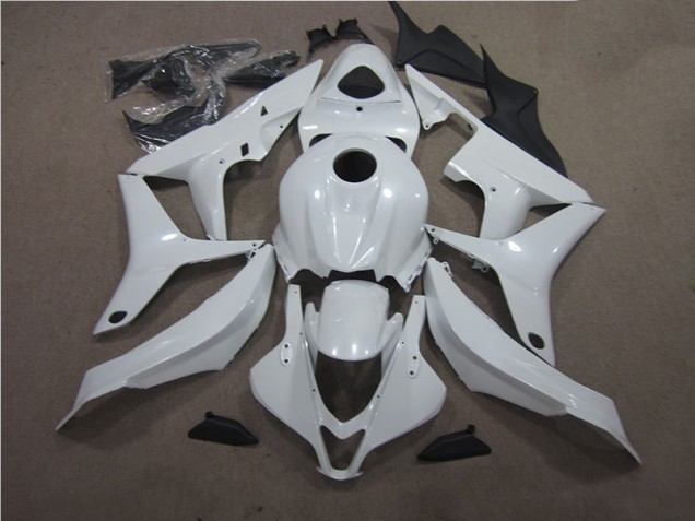 White 2007-2008 Honda CBR600RR Motorcycle Fairings White 2007-2008 Honda CBR600RR Motorcycle Fairings