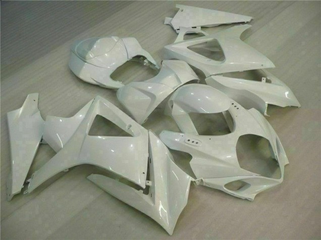 White 2007-2008 Suzuki GSXR 1000 Motorcycle Fairings White 2007-2008 Suzuki GSXR 1000 Motorcycle Fairings