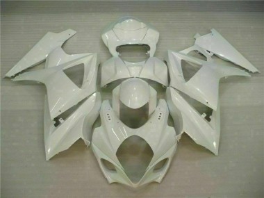 White 2007-2008 Suzuki GSXR 1000 Motorcycle Fairings