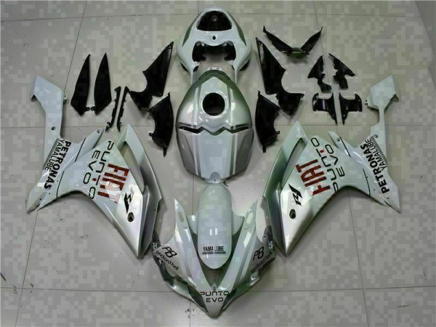 White 2007-2008 Yamaha YZF R1 Motorcycle Fairing Kits & Plastic White 2007-2008 Yamaha YZF R1 Motorcycle Fairing Kits & Plastic