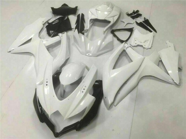 White 2008-2010 Suzuki GSXR 600/750 Motorcycle Bodywork White 2008-2010 Suzuki GSXR 600/750 Motorcycle Bodywork